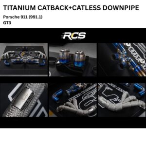 Titanium Catback + Catless Downpipe 991.1 (GT3)